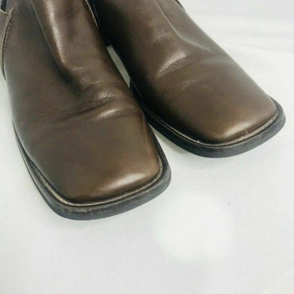 BANANA REPUBLIC Shoes Brown Leather Loafer Square Size 9.5 Y - Picture 4 of 11